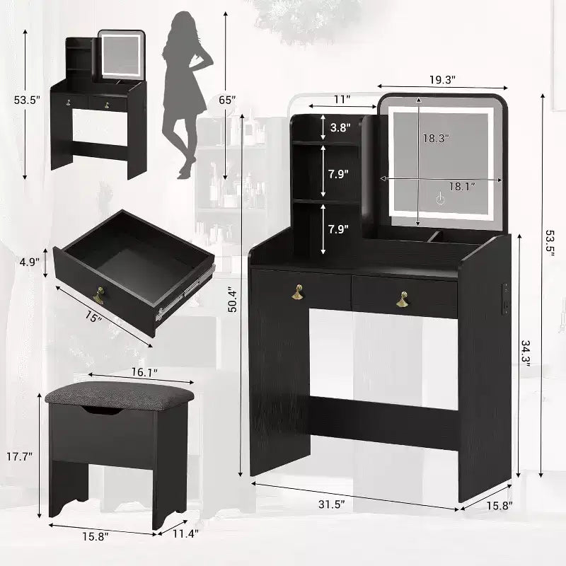 Coiffeuse avec miroir