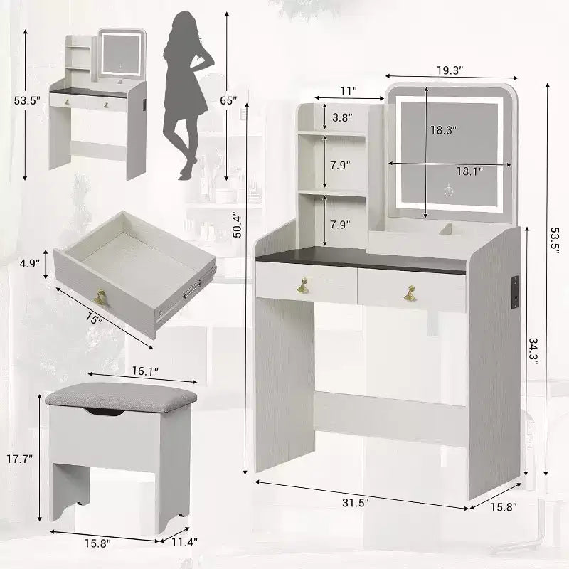 Coiffeuse avec miroir