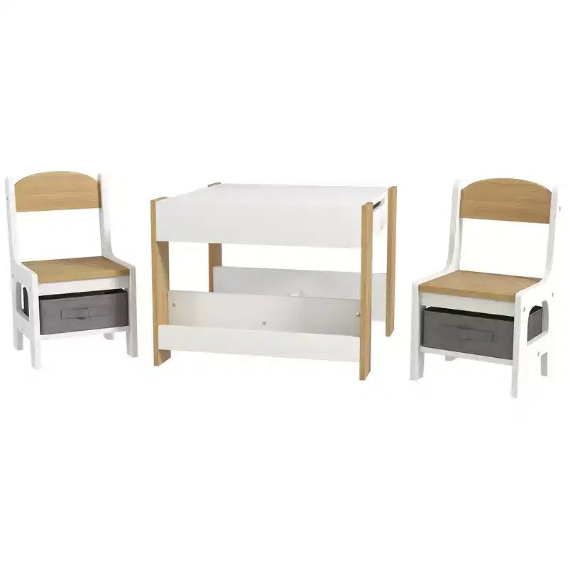 Table et chaises pour enfants, avec tableau noir de bureau, étagères de rangement et bibliothèques