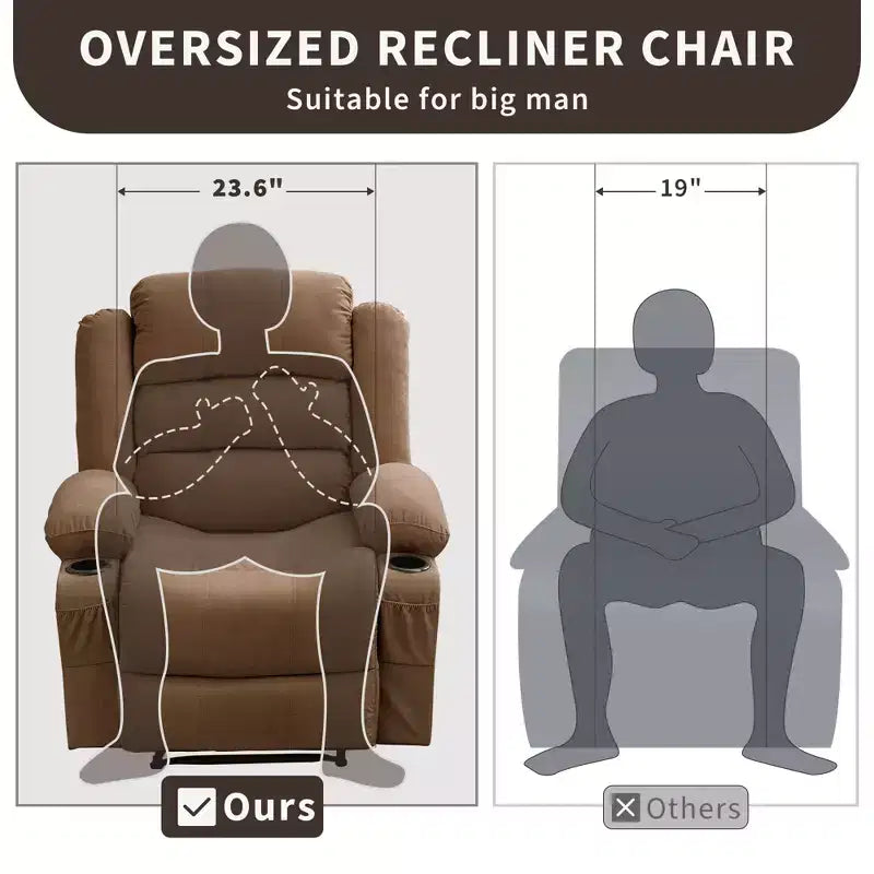 Fauteuil inclinable large pour adultes