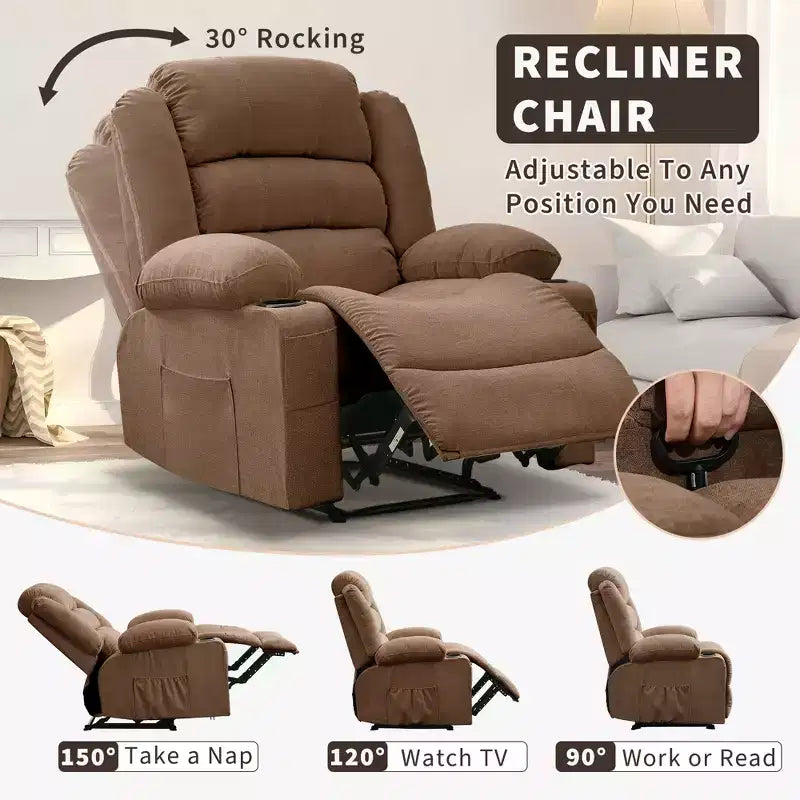 Fauteuil inclinable large pour adultes