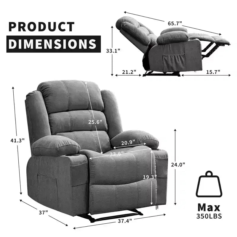 Fauteuil inclinable large pour adultes