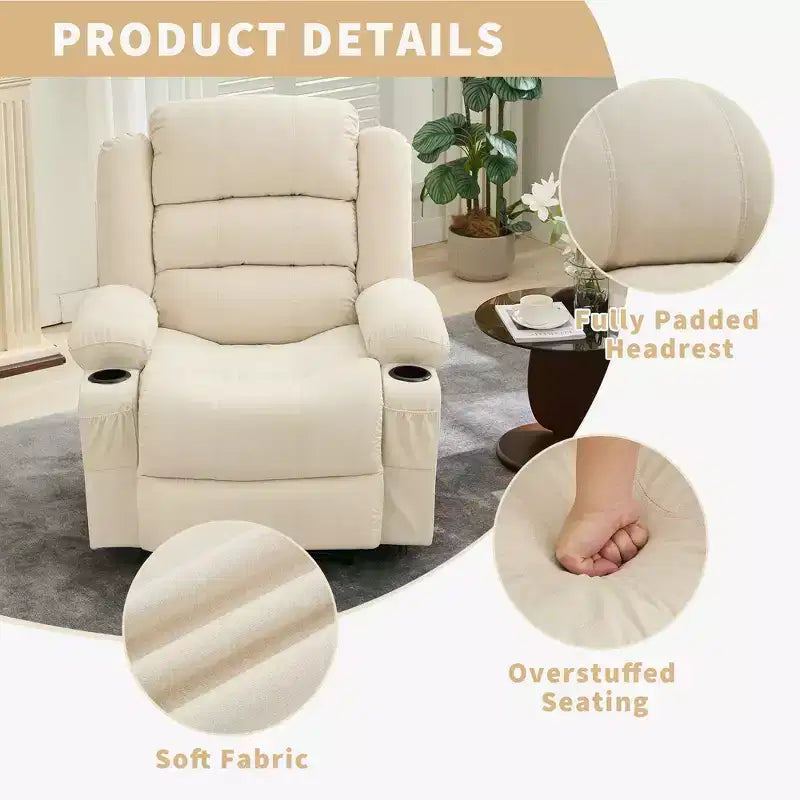 Fauteuil inclinable large pour adultes