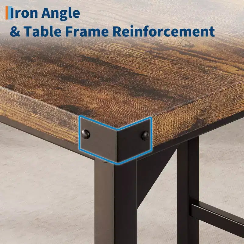 Table et chaises pour quatre personnes ; repose-pieds ; table de bar