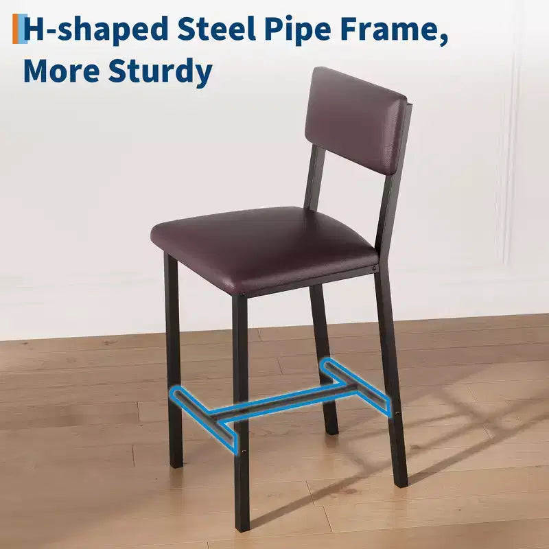 Table et chaises pour quatre personnes ; repose-pieds ; table de bar