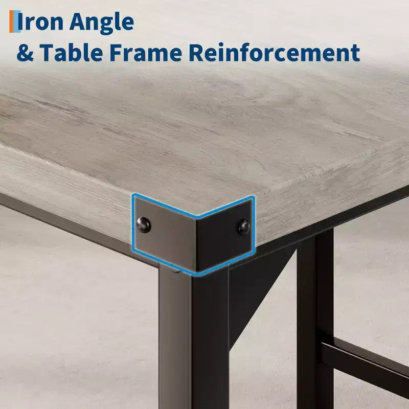 Table et chaises pour quatre personnes ; repose-pieds ; table de bar