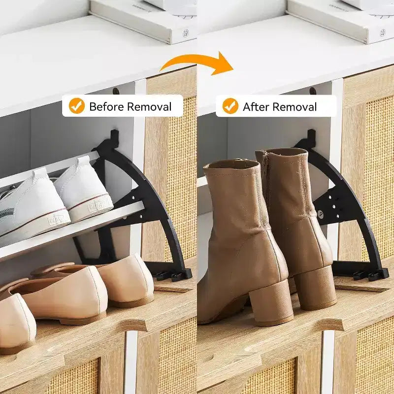 Meuble à chaussures en rotin ; mobilier de rangement de style moderne