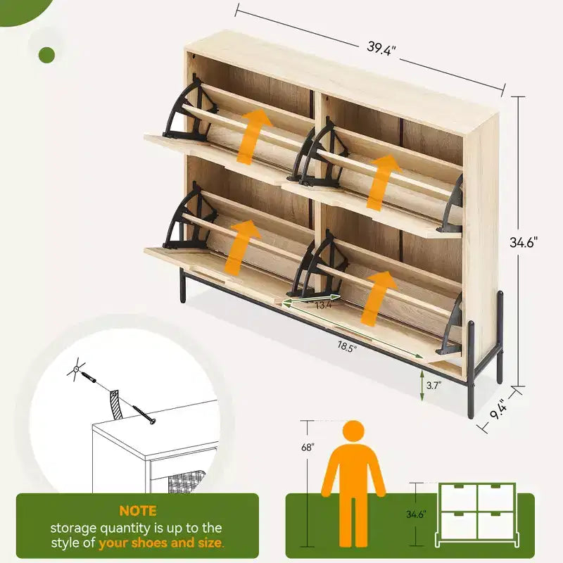 Meuble à chaussures en rotin ; mobilier de rangement de style moderne