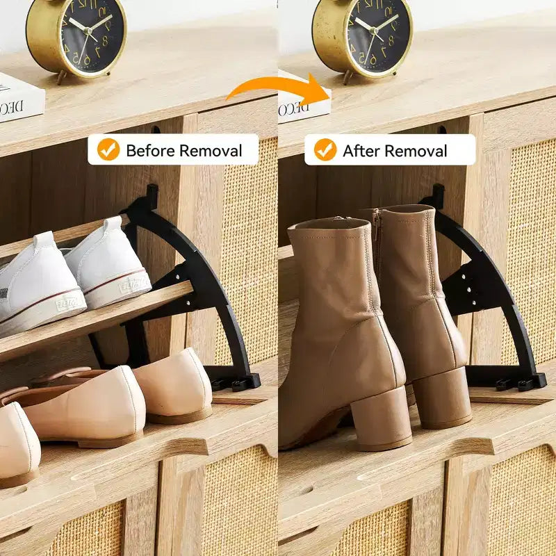 Meuble à chaussures en rotin ; mobilier de rangement de style moderne