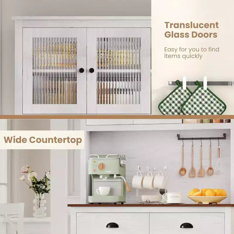Meuble de rangement pour aliments avec étagère pour micro-ondes