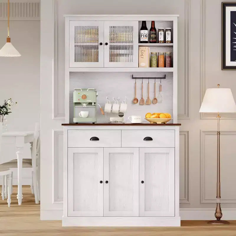 Meuble de rangement pour aliments avec étagère pour micro-ondes