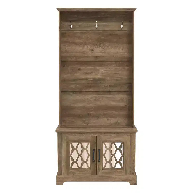 Porte-manteau avec banc et casier de vestibule miroir