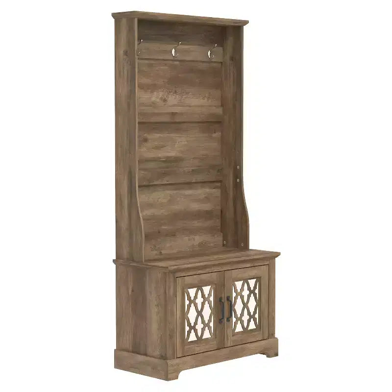 Porte-manteau avec banc et casier de vestibule miroir