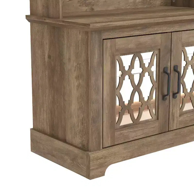 Porte-manteau avec banc et casier de vestibule miroir