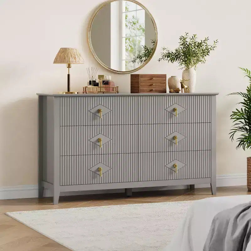 Armoire six tiroirs pour chambre à coucher avec tiroirs encastrés