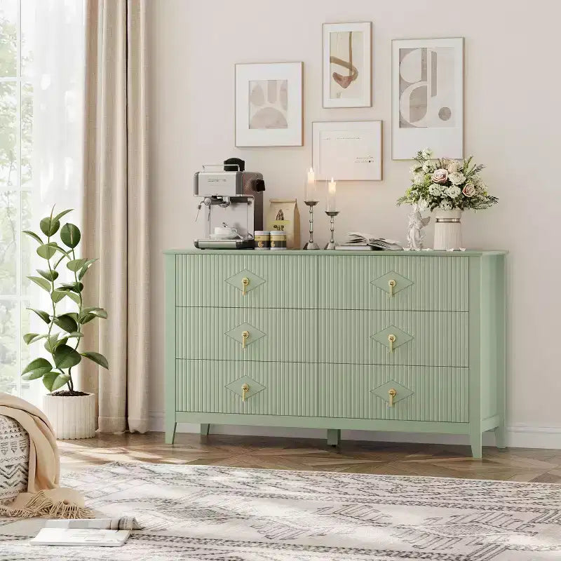 Armoire six tiroirs pour chambre à coucher avec tiroirs encastrés