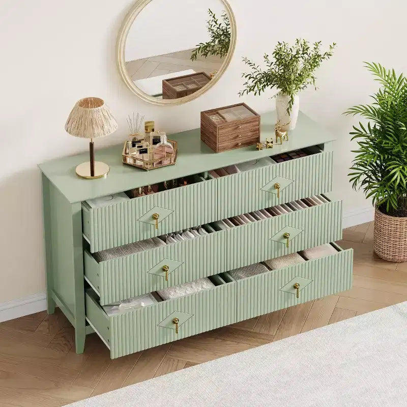 Armoire six tiroirs pour chambre à coucher avec tiroirs encastrés