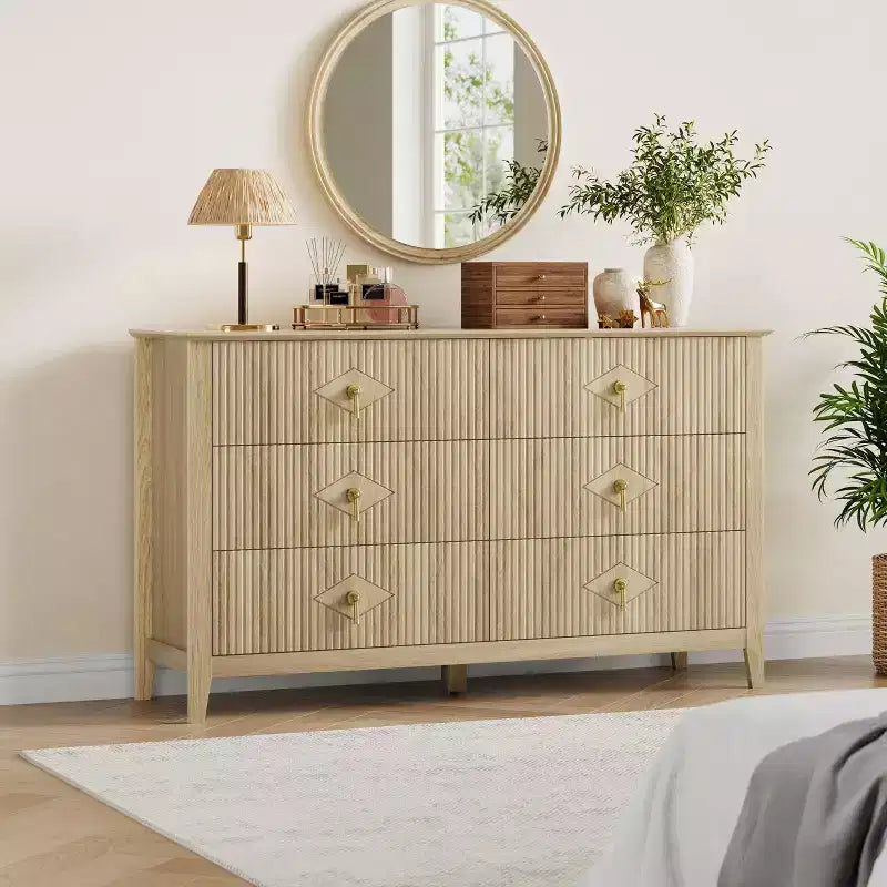 Armoire six tiroirs pour chambre à coucher avec tiroirs encastrés