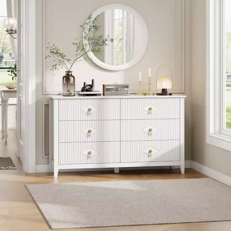 Armoire six tiroirs pour chambre à coucher avec tiroirs encastrés