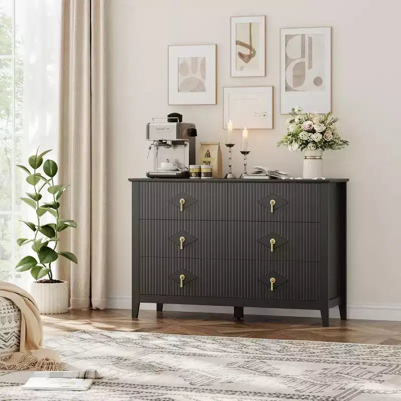 Armoire six tiroirs pour chambre à coucher avec tiroirs encastrés
