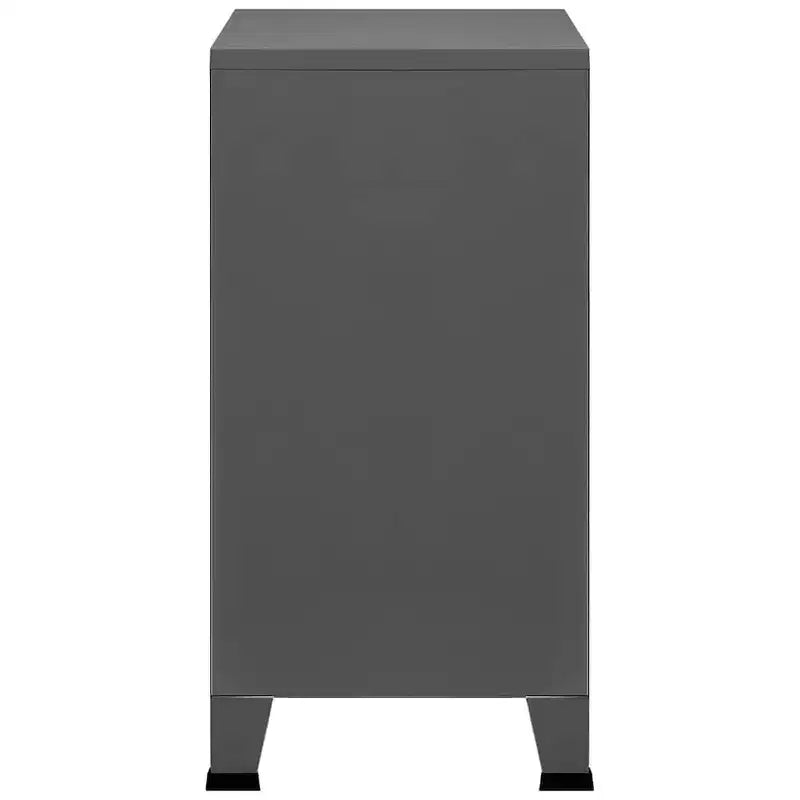 Coffre de rangement en acier blanc