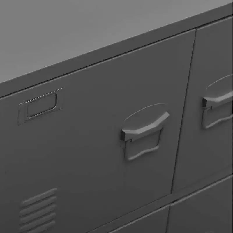 Coffre de rangement en acier blanc
