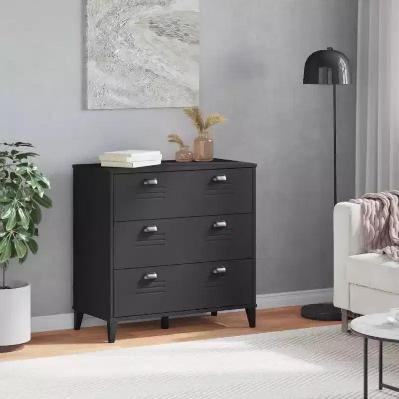 Meuble de Rangement à Tiroirs pour Salon en Pin Massif