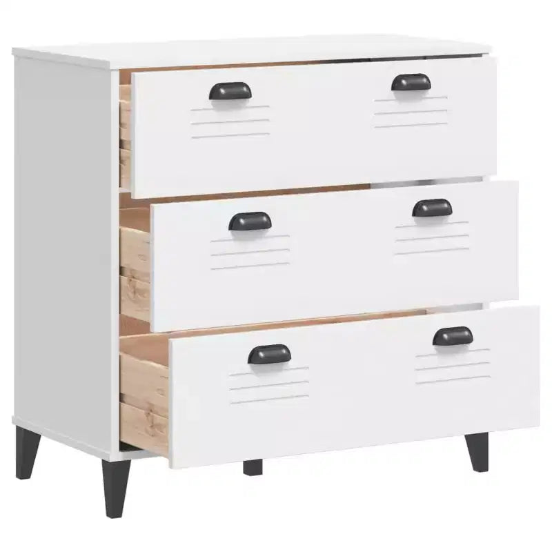Meuble de Rangement à Tiroirs pour Salon en Pin Massif