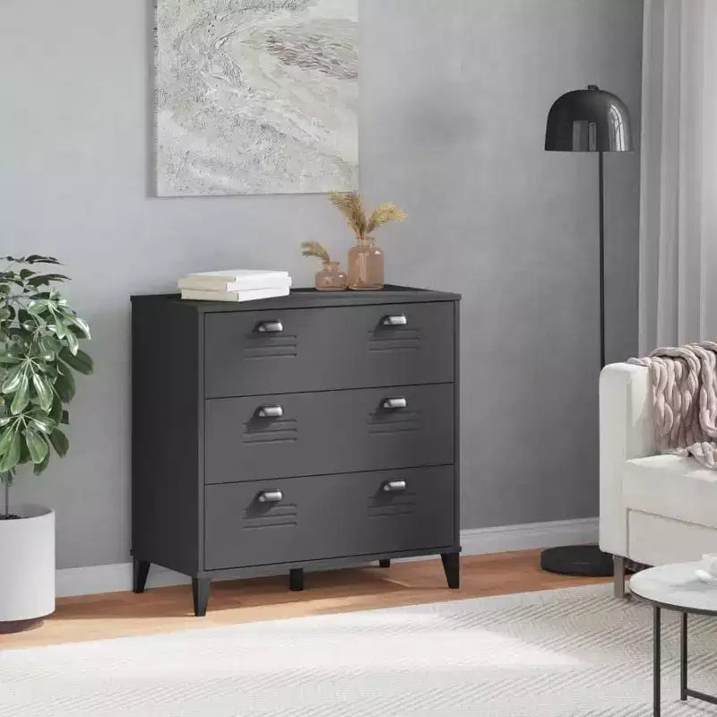 Meuble de Rangement à Tiroirs pour Salon en Pin Massif