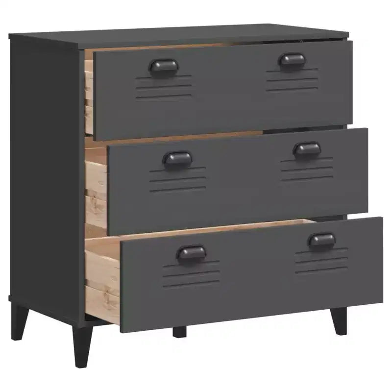 Meuble de Rangement à Tiroirs pour Salon en Pin Massif