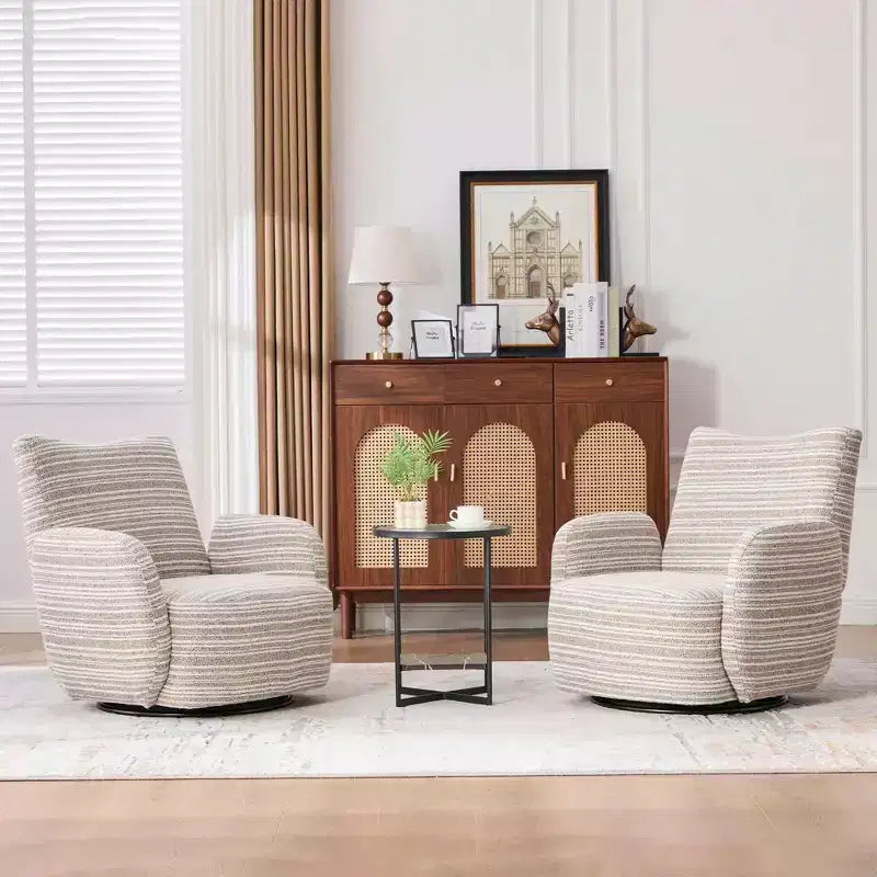 Chaise baquet pivotante en tissu de velours duveteux