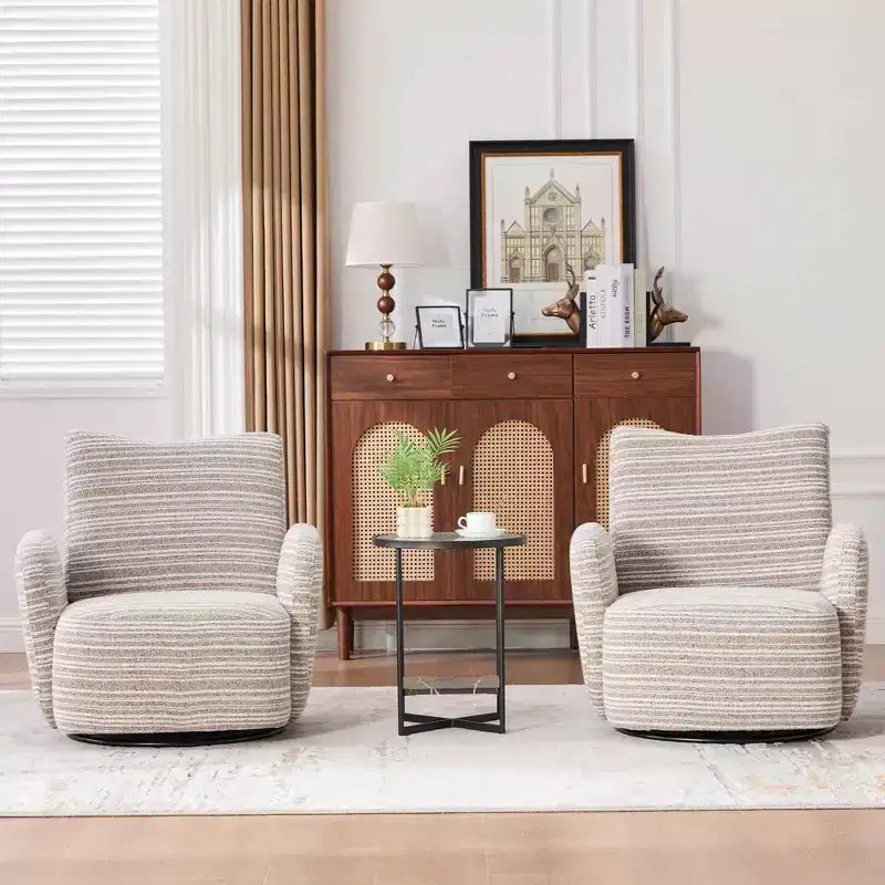 Chaise baquet pivotante en tissu de velours duveteux