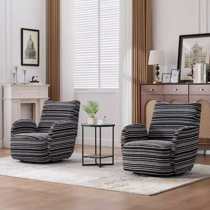Chaise baquet pivotante en tissu de velours duveteux