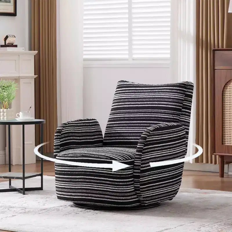 Chaise baquet pivotante en tissu de velours duveteux