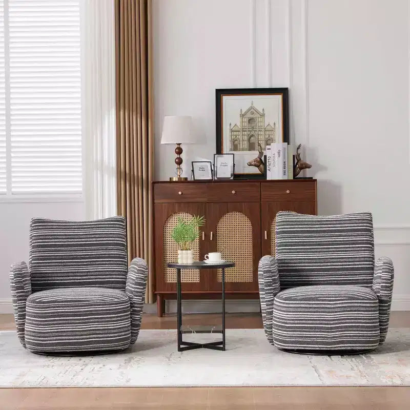 Chaise baquet pivotante en tissu de velours duveteux