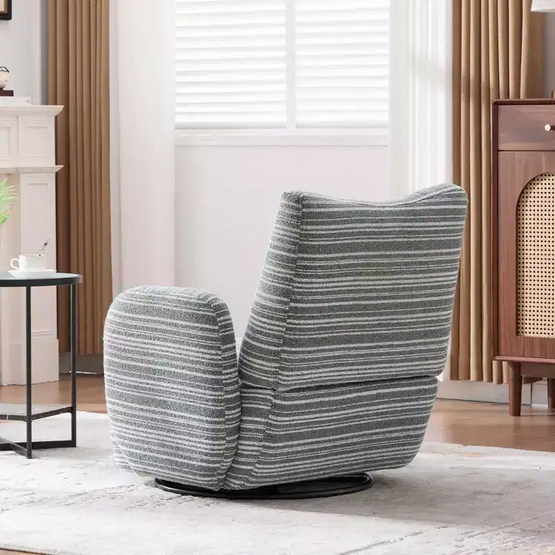 Chaise baquet pivotante en tissu de velours duveteux