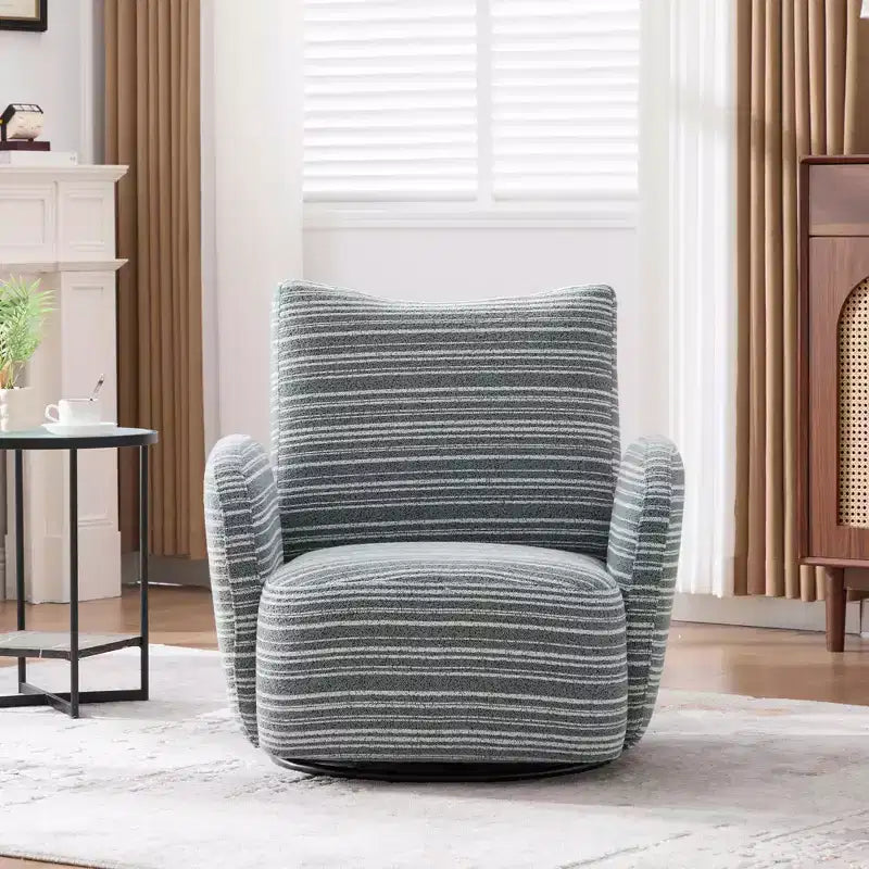 Chaise baquet pivotante en tissu de velours duveteux