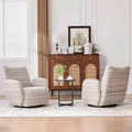 MAYEERTY 360 Swivel Barrel Chair; Fluffy Velvet; Living Room Office; Multi-Color