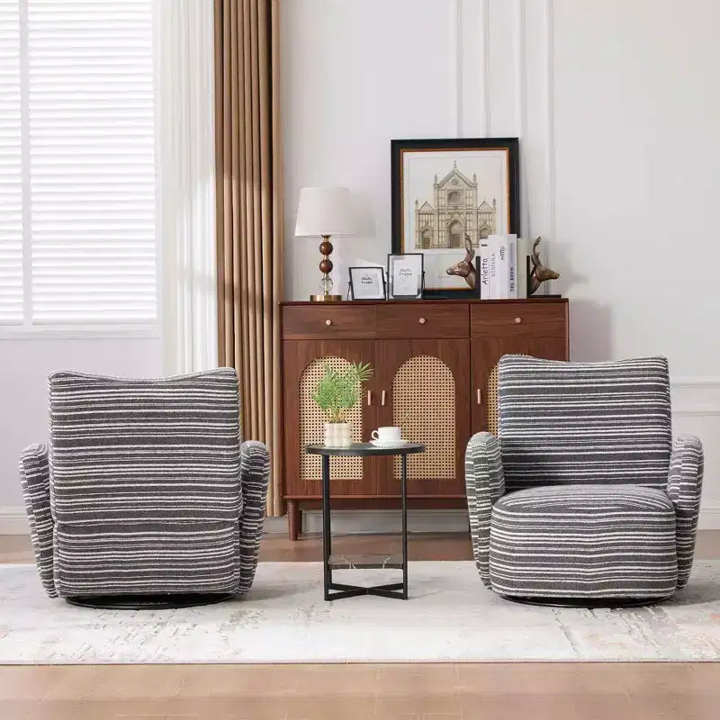 Chaise baquet pivotante en tissu de velours duveteux