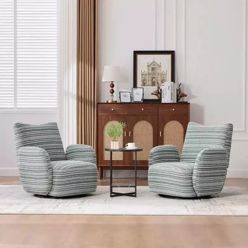 Chaise baquet pivotante en tissu de velours duveteux