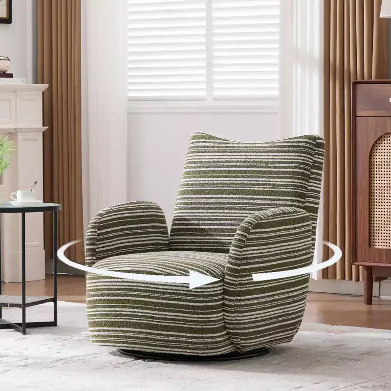 Chaise baquet pivotante en tissu de velours duveteux