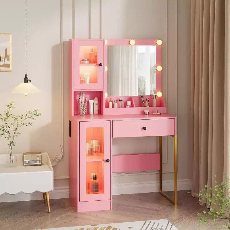 Coiffeuse moderne avec miroir et station de charge