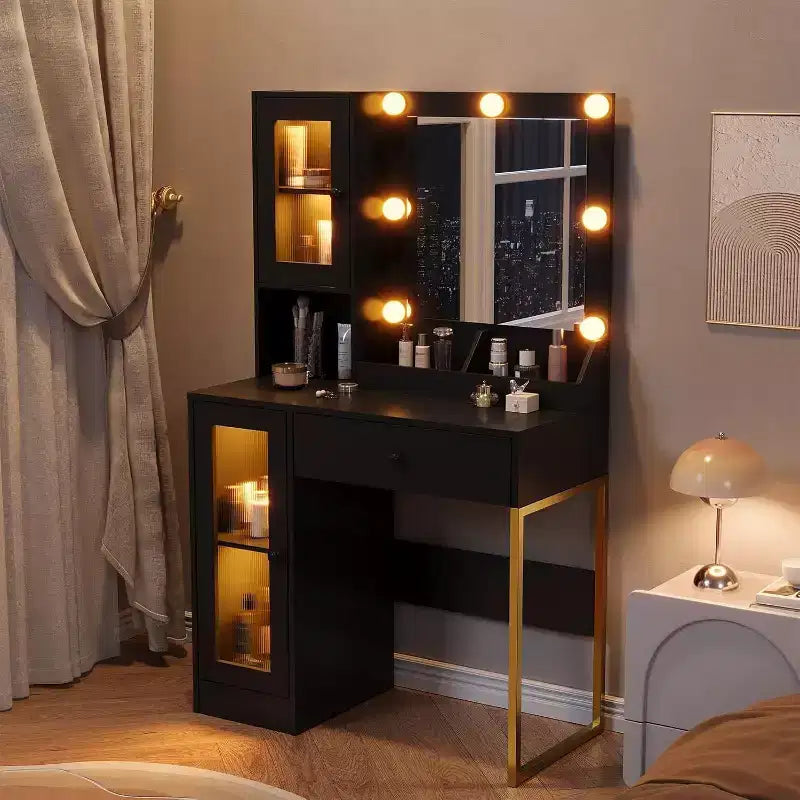 Coiffeuse moderne avec miroir et station de charge