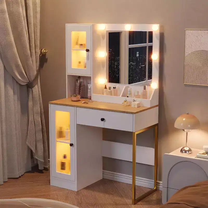 Coiffeuse moderne avec miroir et station de charge