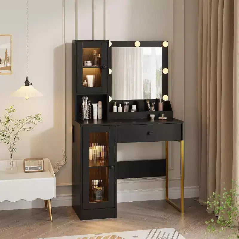 Coiffeuse moderne avec miroir et station de charge