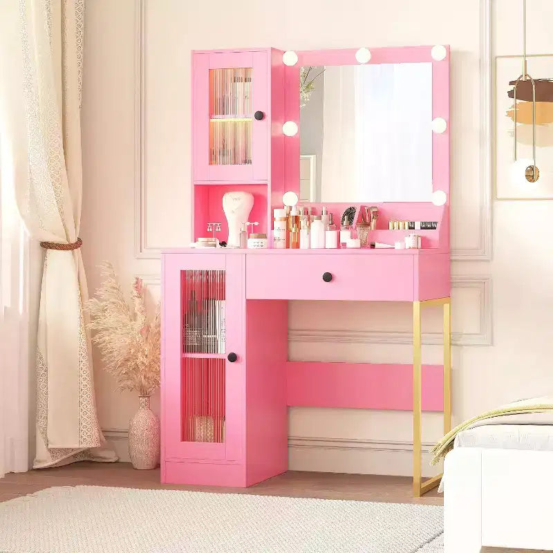 Coiffeuse moderne avec miroir et station de charge