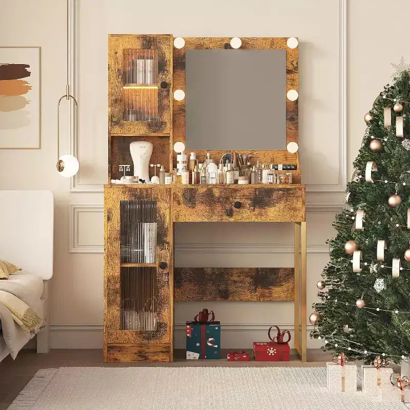 Coiffeuse moderne avec miroir et station de charge