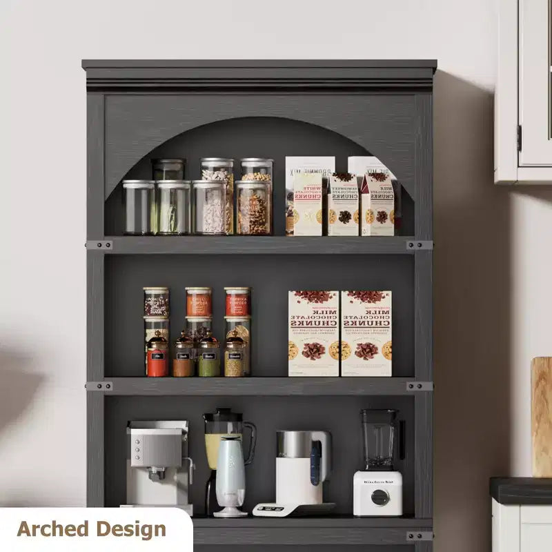 Bibliothèque à arche de style rustique