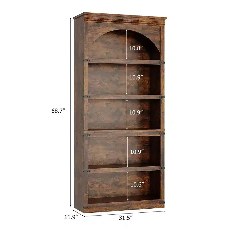 Bibliothèque à arche de style rustique