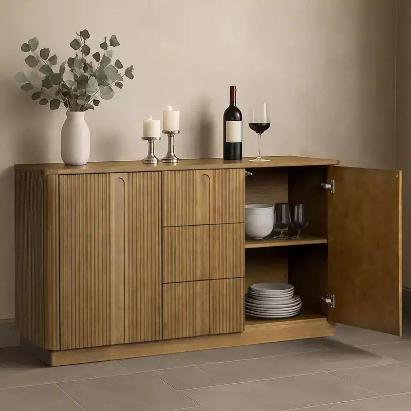 Buffet en bois massif de style bohème moderne